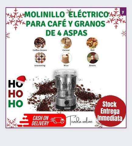 Image of ☕ MOLINILLO ELÉCTRICO PARA CAFÉ Y GRANOS 4 ASPAS ☕