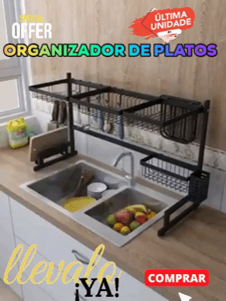 Image of Organizador De platos acero inoxidable.
